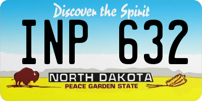 ND license plate INP632