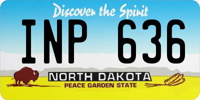 ND license plate INP636