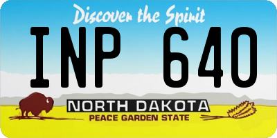 ND license plate INP640