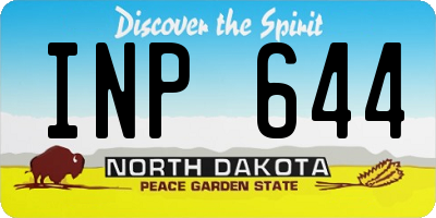 ND license plate INP644