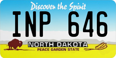 ND license plate INP646