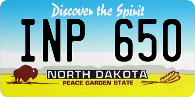 ND license plate INP650