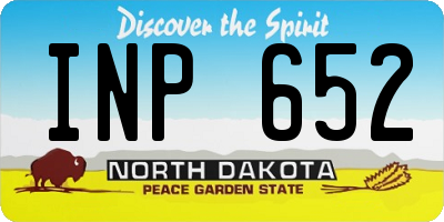 ND license plate INP652