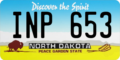 ND license plate INP653