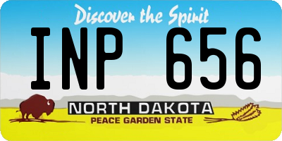 ND license plate INP656