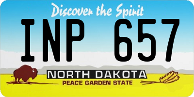 ND license plate INP657