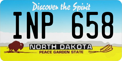 ND license plate INP658