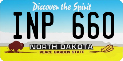 ND license plate INP660