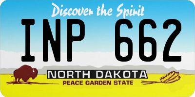 ND license plate INP662