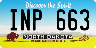 ND license plate INP663