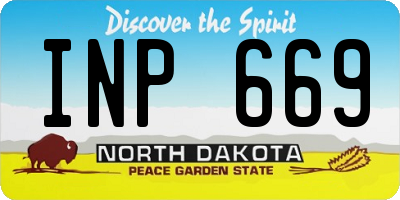 ND license plate INP669