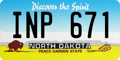 ND license plate INP671