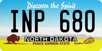 ND license plate INP680