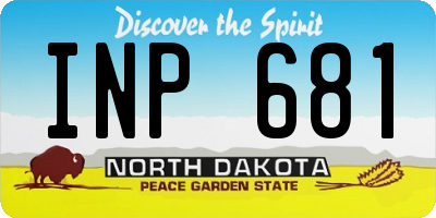 ND license plate INP681