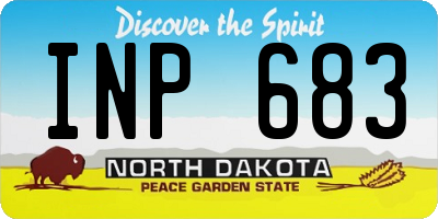 ND license plate INP683