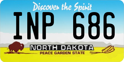ND license plate INP686