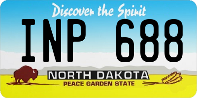 ND license plate INP688