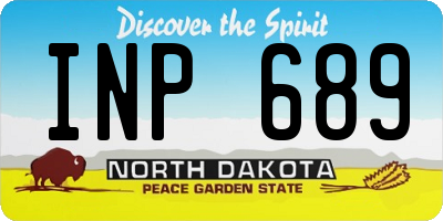 ND license plate INP689