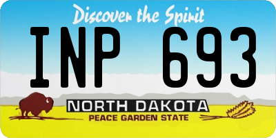 ND license plate INP693