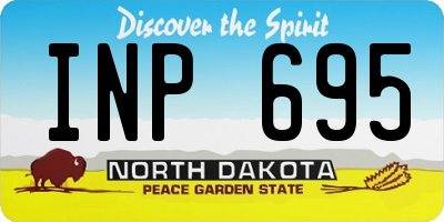 ND license plate INP695