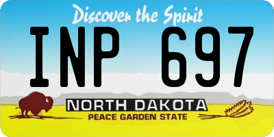 ND license plate INP697