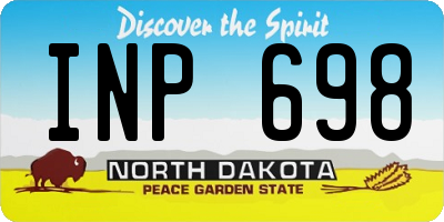 ND license plate INP698