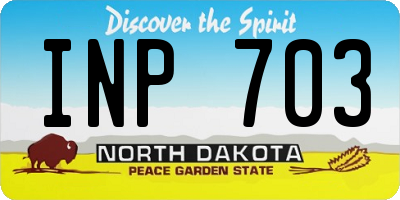 ND license plate INP703