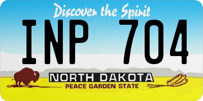 ND license plate INP704