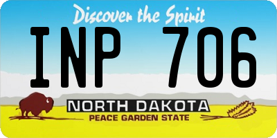 ND license plate INP706