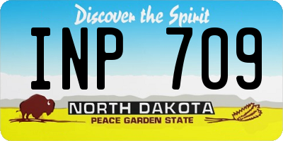 ND license plate INP709