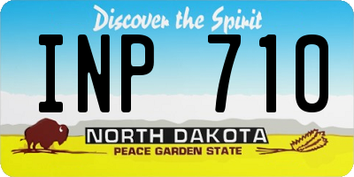ND license plate INP710