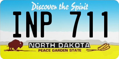 ND license plate INP711