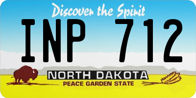 ND license plate INP712