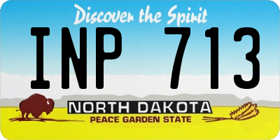 ND license plate INP713