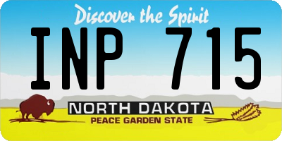ND license plate INP715