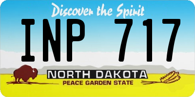 ND license plate INP717