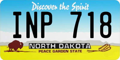ND license plate INP718