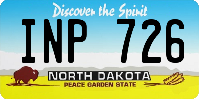 ND license plate INP726