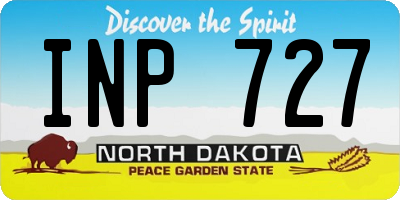 ND license plate INP727
