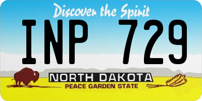 ND license plate INP729
