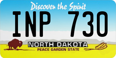 ND license plate INP730