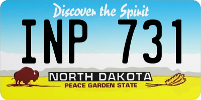 ND license plate INP731