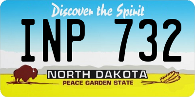 ND license plate INP732