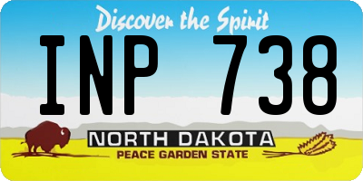 ND license plate INP738