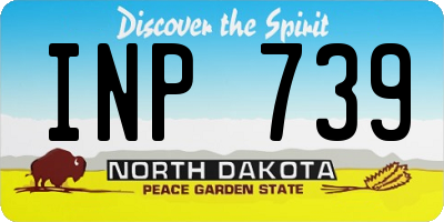 ND license plate INP739