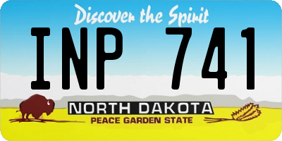 ND license plate INP741