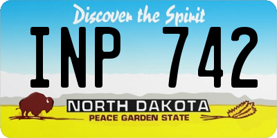 ND license plate INP742