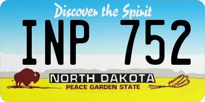 ND license plate INP752