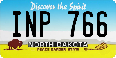 ND license plate INP766