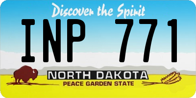 ND license plate INP771